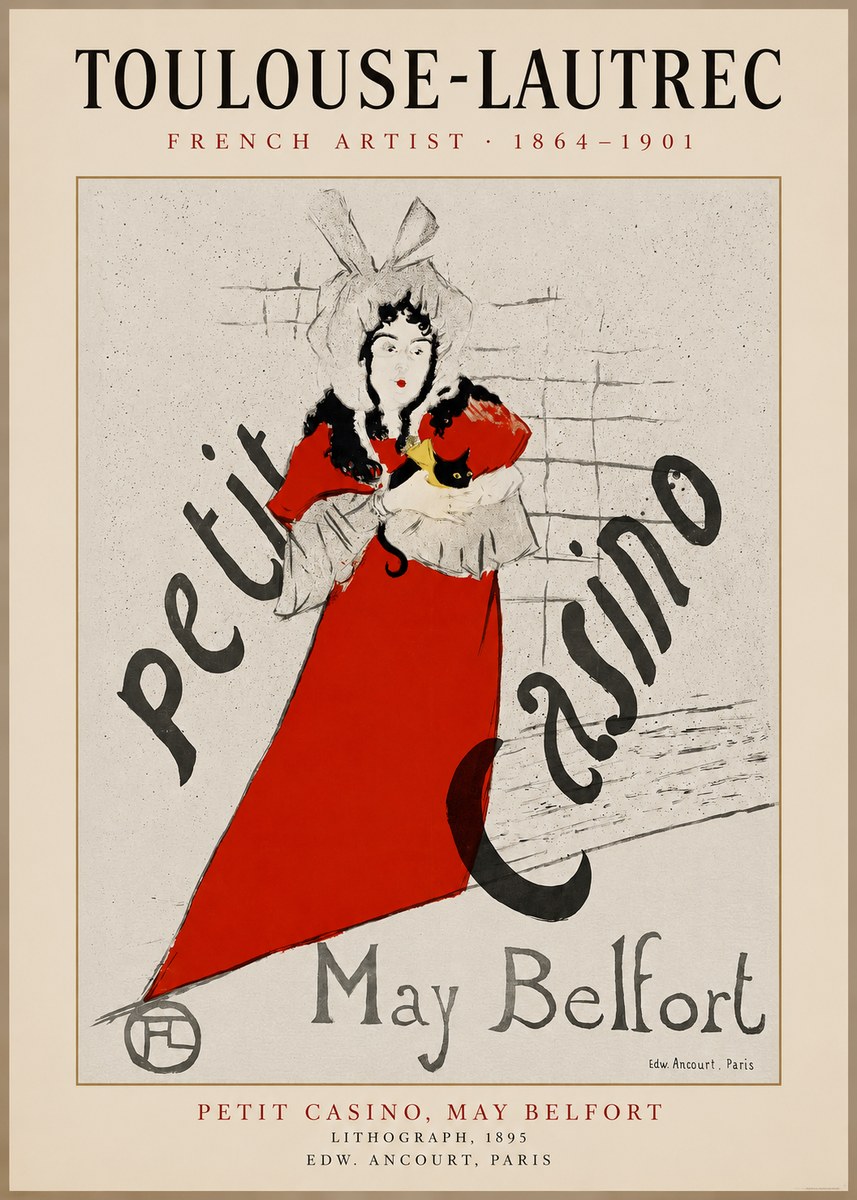 Toulouse-Lautrec Petit Casino, May Belfort No1 - Affiche