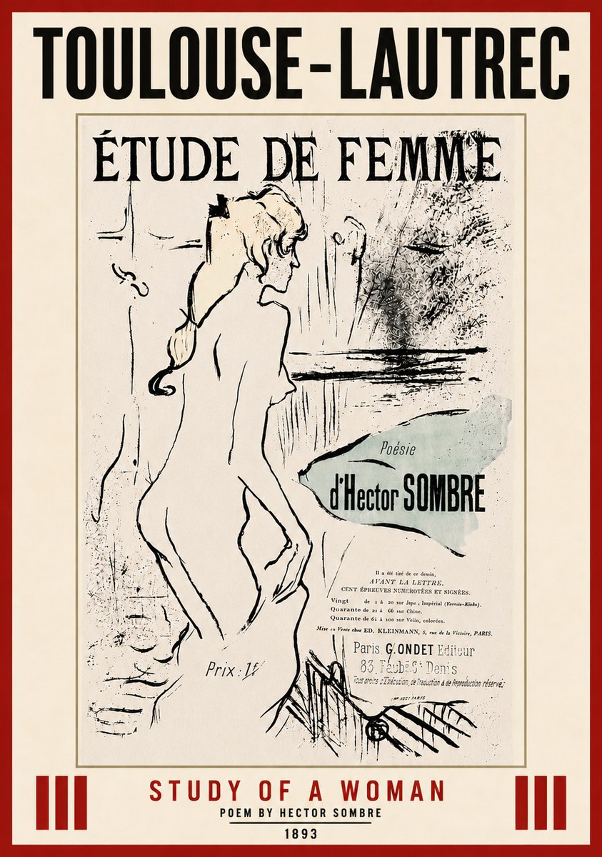 Toulouse-Lautrec Étude De Femme No5 - Affiche