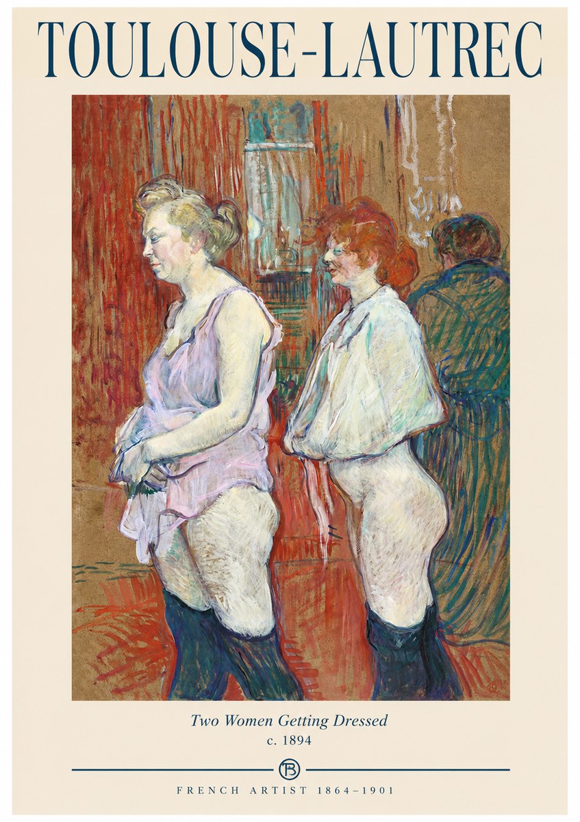 Toulouse-Lautrec Two Women Getting Dressed No1 - Affiche