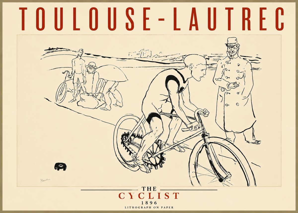 Toulouse-Lautrec The Cyclist No5 - Affiche