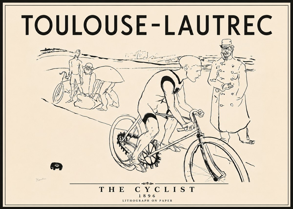 Toulouse-Lautrec The Cyclist No6 - Affiche