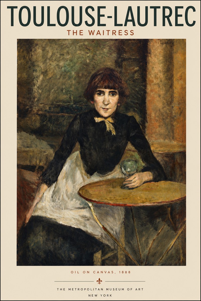 Toulouse-Lautrec The Waitress No3 - Affiche