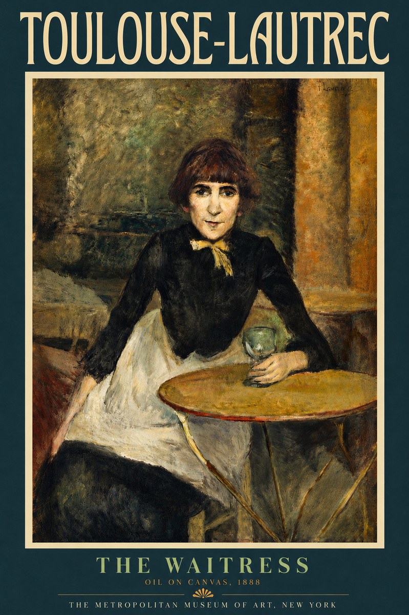 Toulouse-Lautrec The Waitress No4 - Affiche