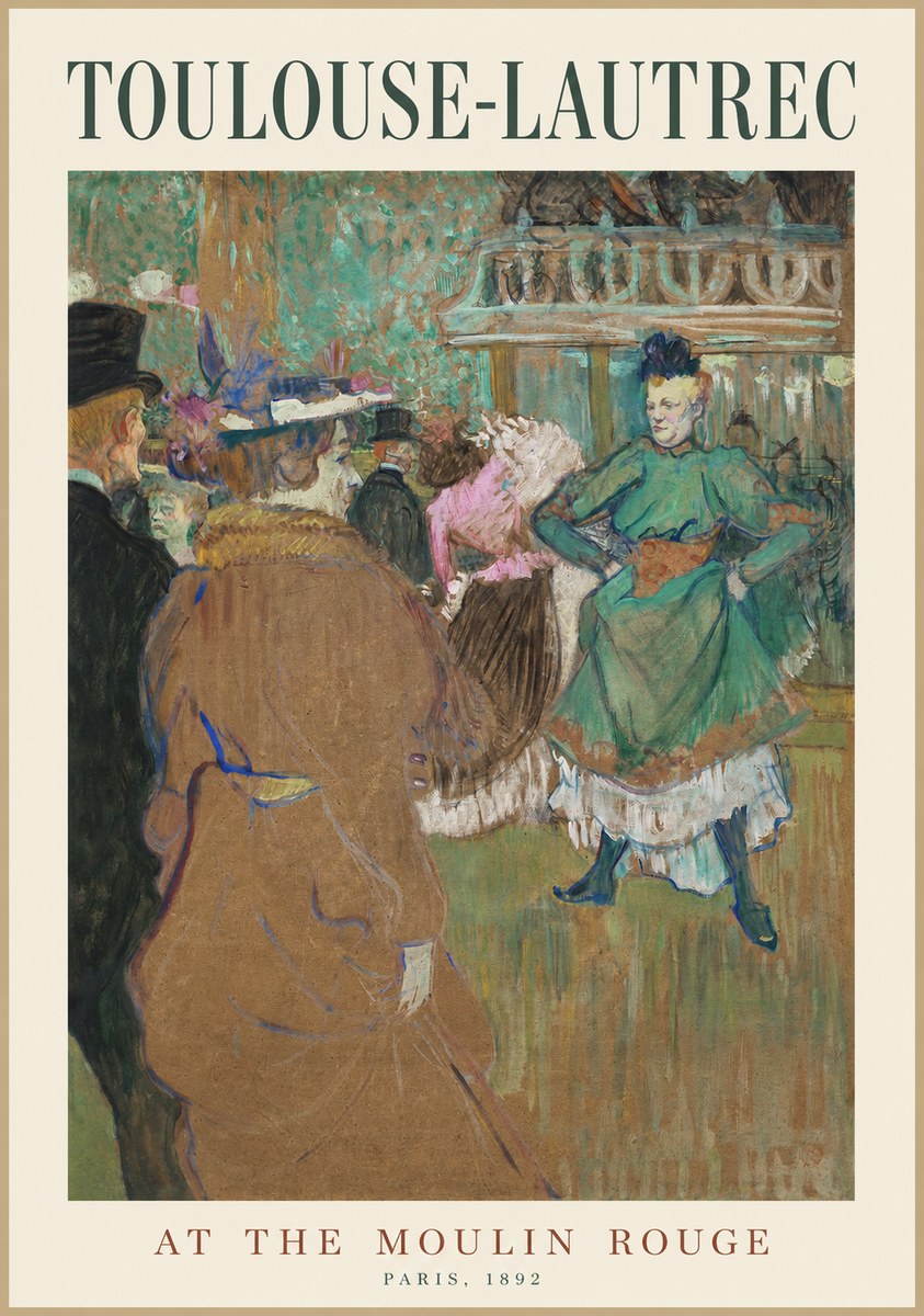 Toulouse-Lautrec At the Moulin Rouge XIII No1 - Affiche