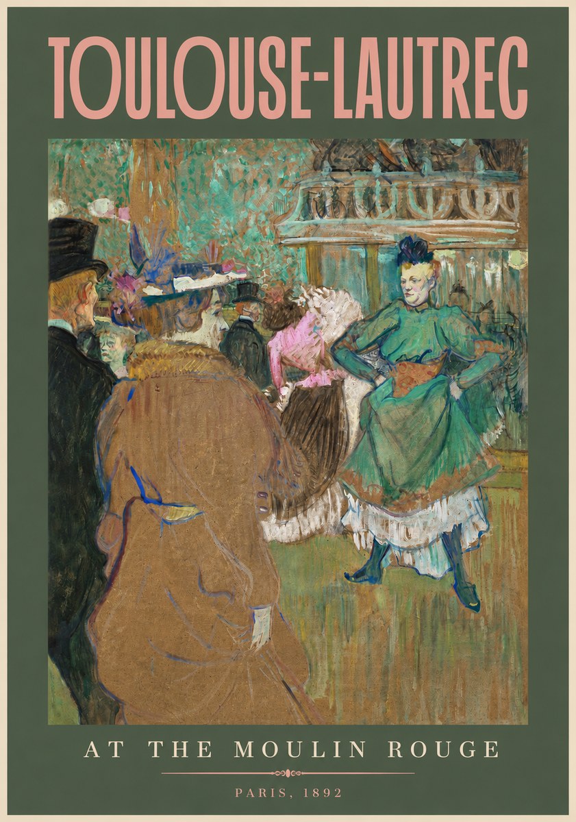 Toulouse-Lautrec At the Moulin Rouge XIII No2 - Affiche