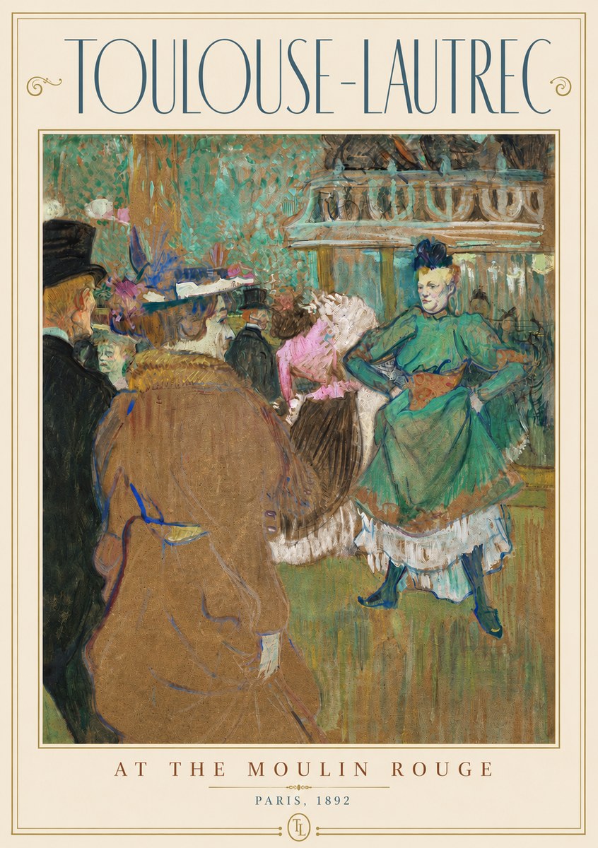 Toulouse-Lautrec At the Moulin Rouge No3 - Affiche