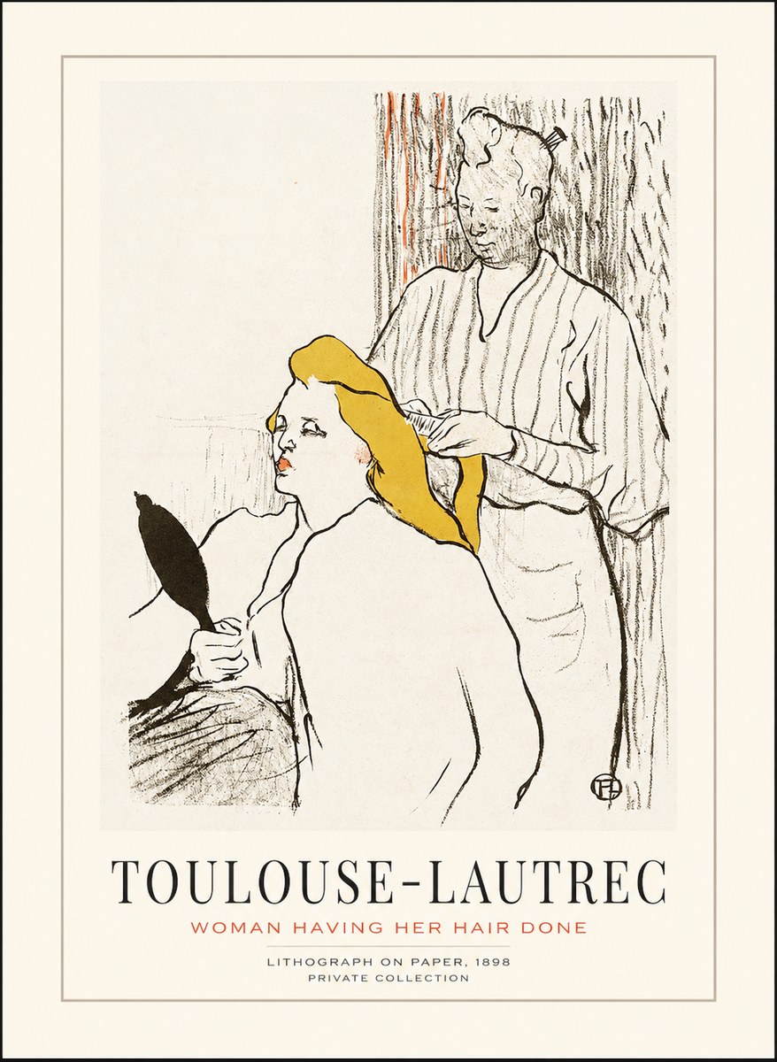 Toulouse-Lautrec Woman Having Her Hair Done No1 - Affiche