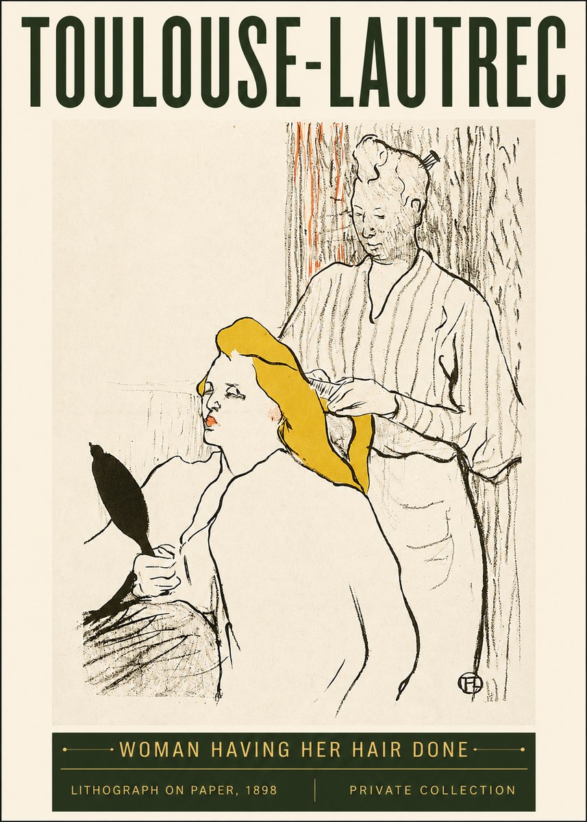 Toulouse-Lautrec Woman Having Her Hair Done No3 - Affiche