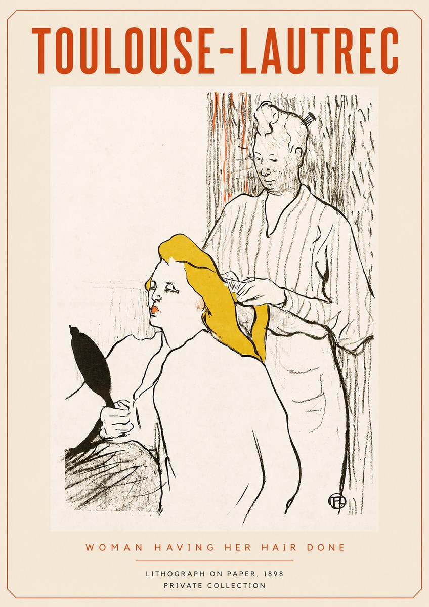 Toulouse-Lautrec Woman Having Her Hair Done No4 - Affiche