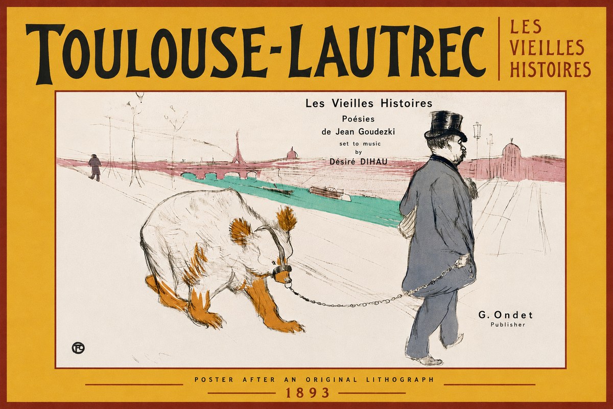 Toulouse-Lautrec Les Vieilles Histoires I No6 - Affiche