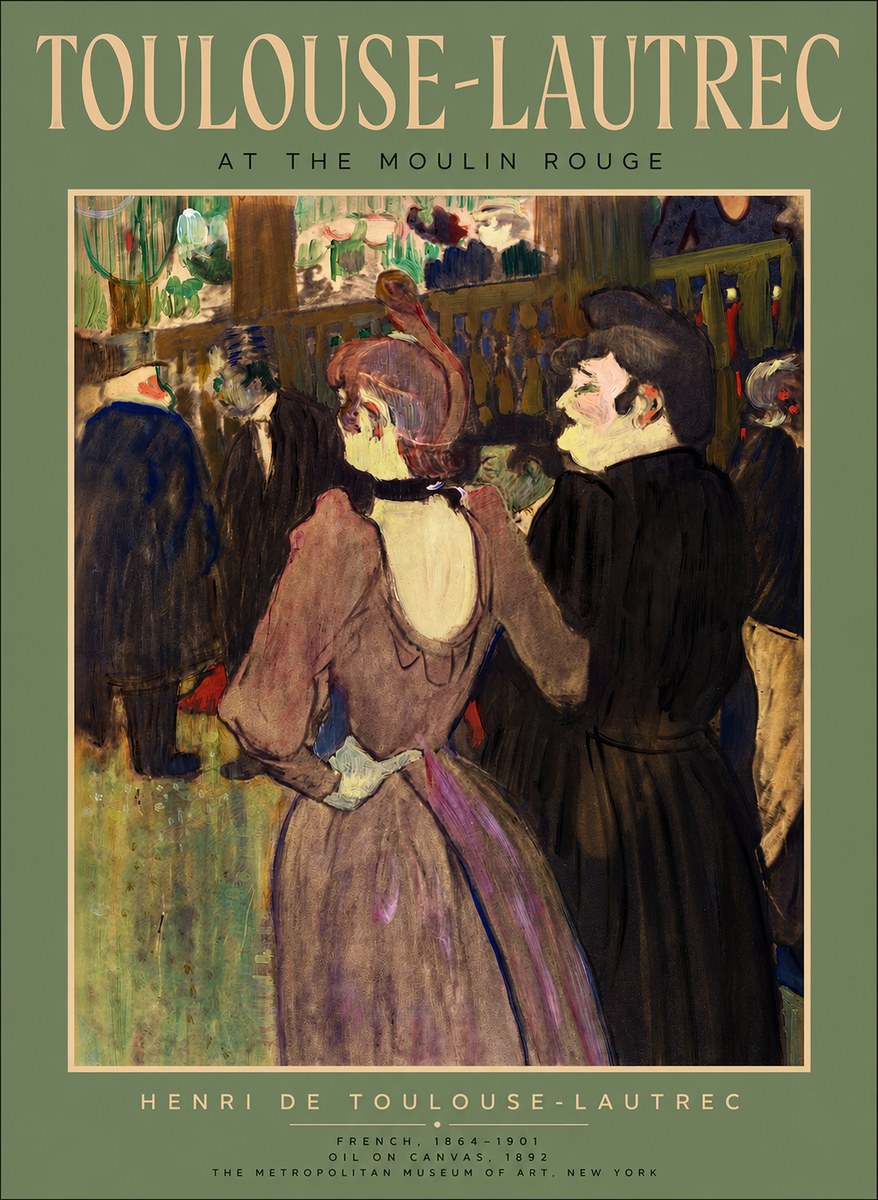 Toulouse-Lautrec At the Moulin Rouge XIV No2 - Affiche