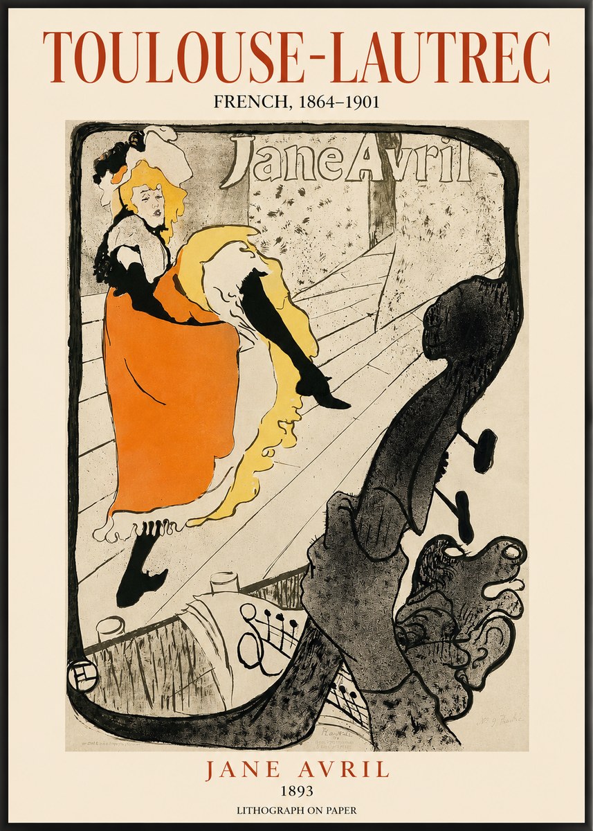 Toulouse-Lautrec Jane Avril II No1 - Affiche
