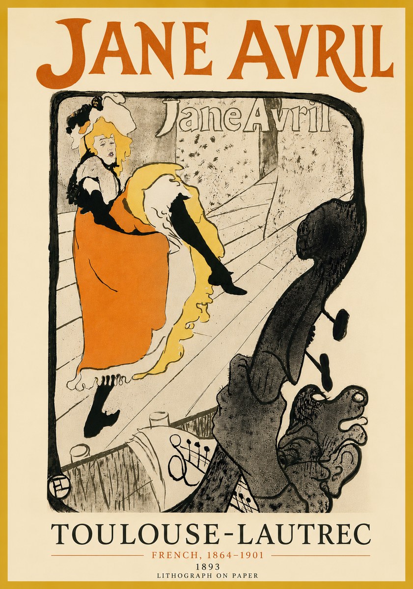 Toulouse-Lautrec Jane Avril II No5 - Affiche