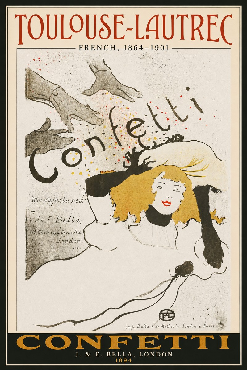 Toulouse-Lautrec Confetti No2 - Affiche