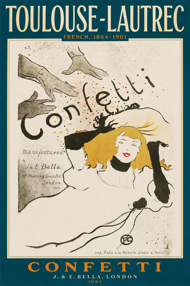 Toulouse-Lautrec Confetti No4 - Affiche