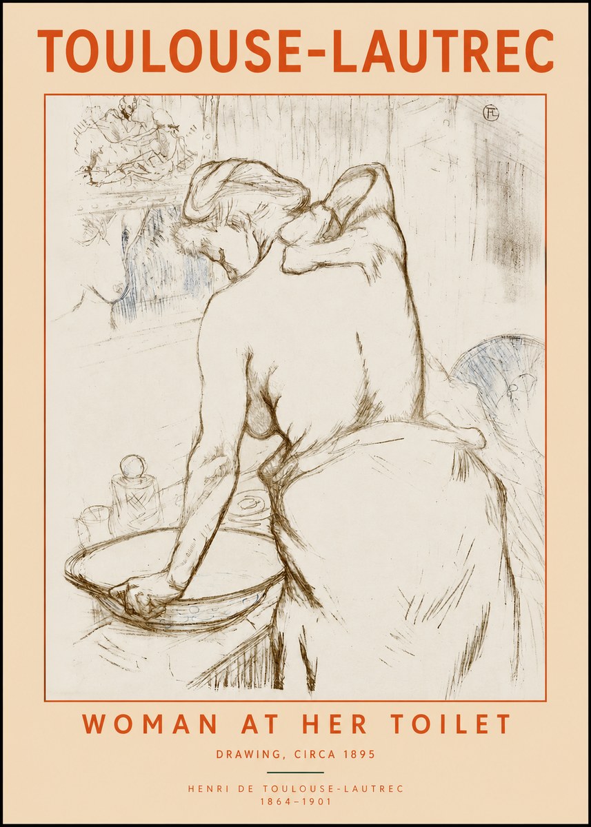 Toulouse-Lautrec Woman at Her Toilet No2 - Affiche