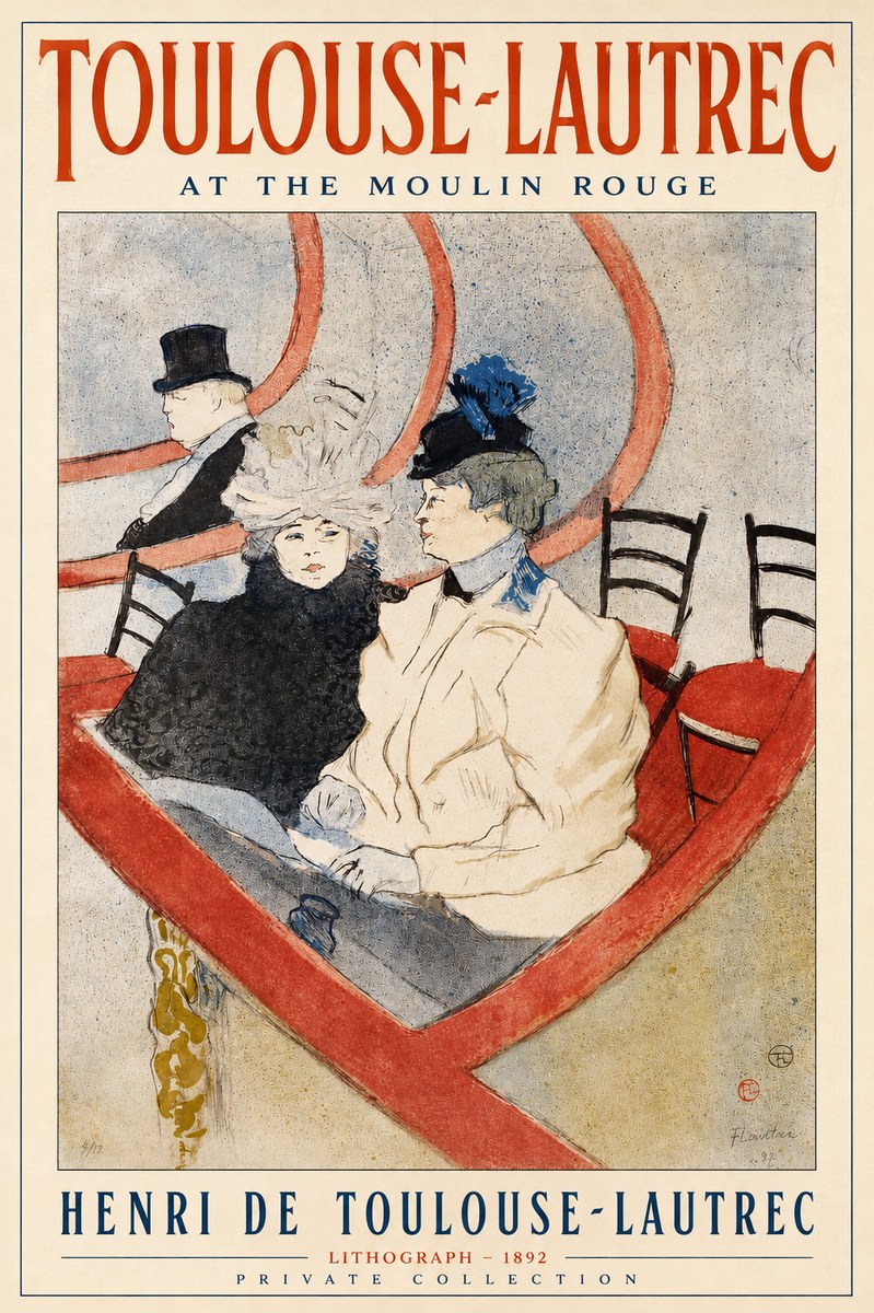 Toulouse-Lautrec At the Moulin Rouge XVI No2 - Affiche