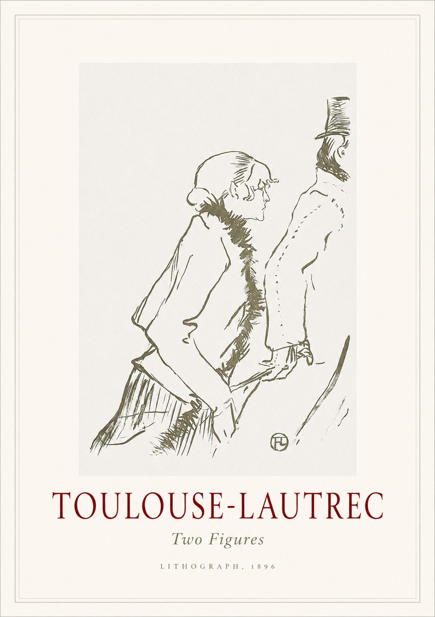 Toulouse-Lautrec Two Figures No1 - Affiche