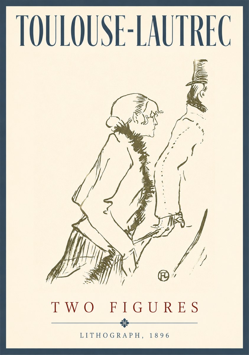 Toulouse-Lautrec Two Figures No3 - Affiche