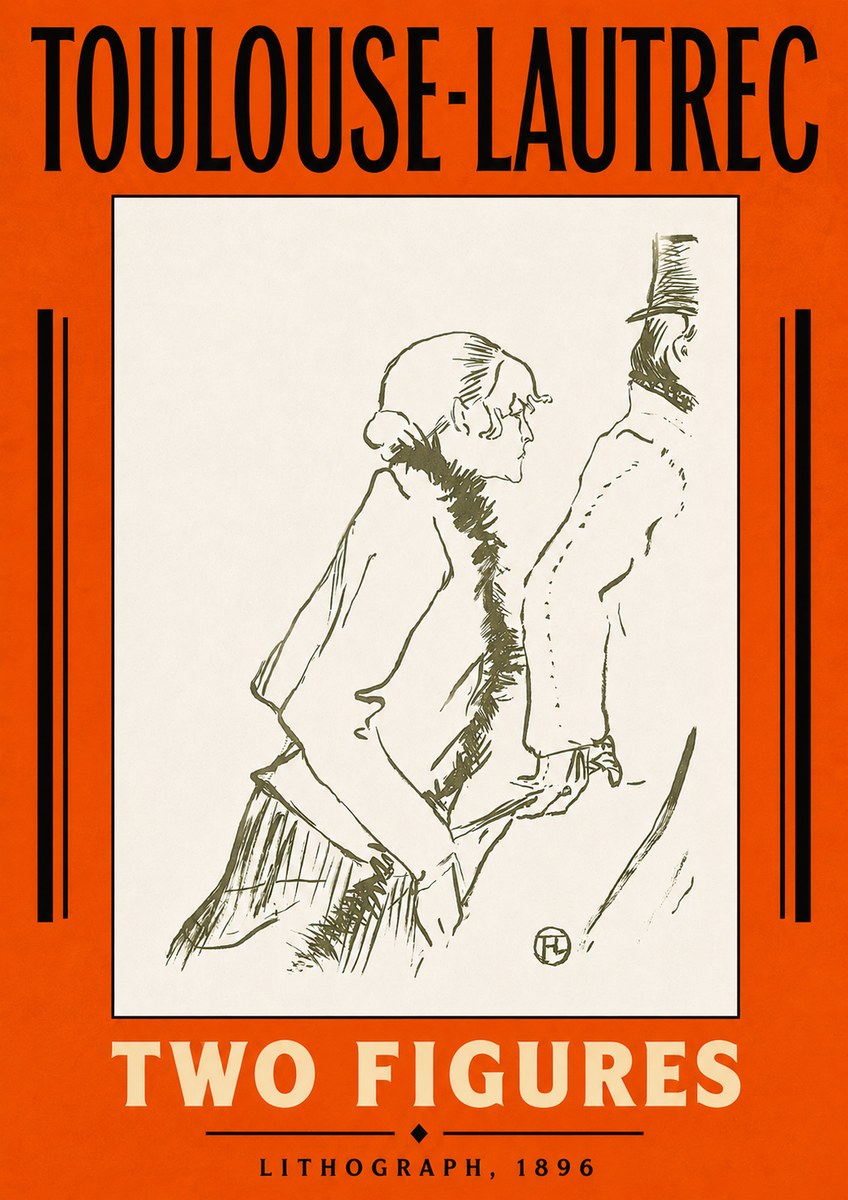 Toulouse-Lautrec Two Figures No5 - Affiche
