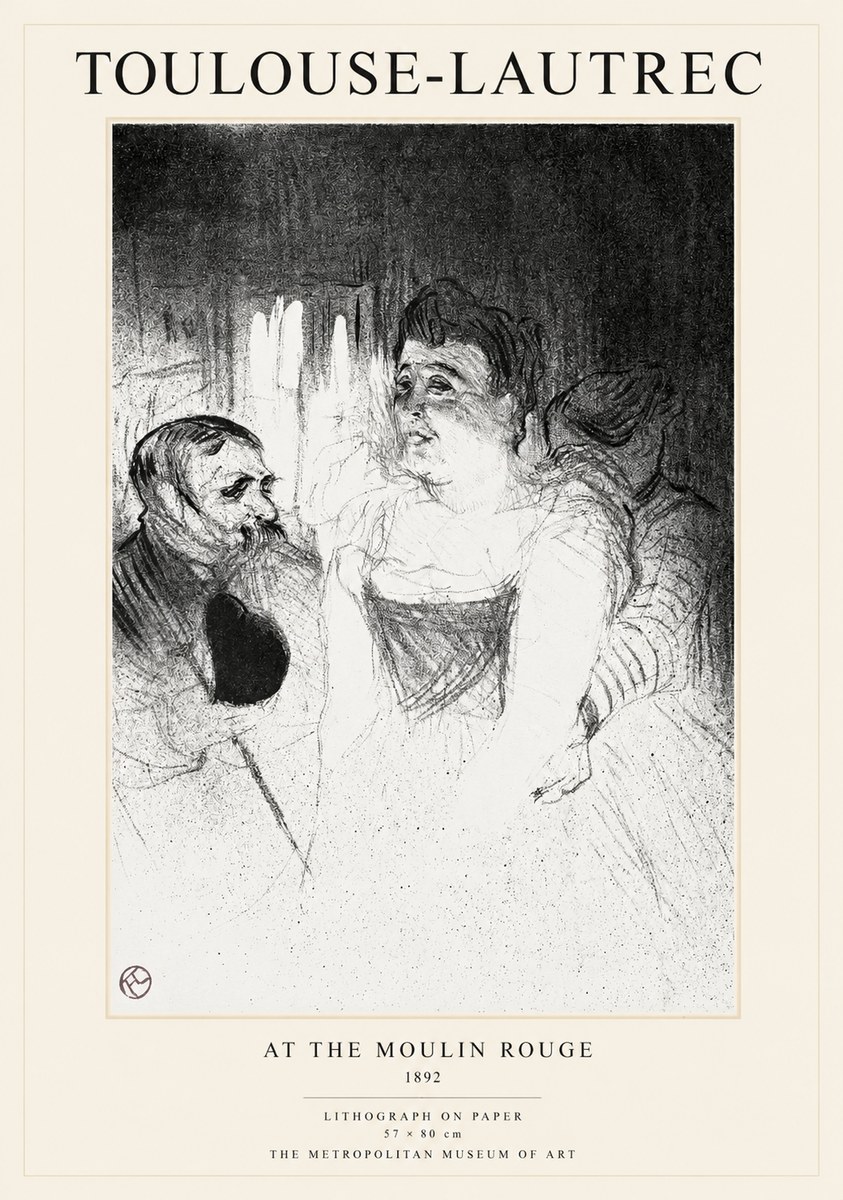 Toulouse-Lautrec At the Moulin Rouge XVII No1 - Affiche