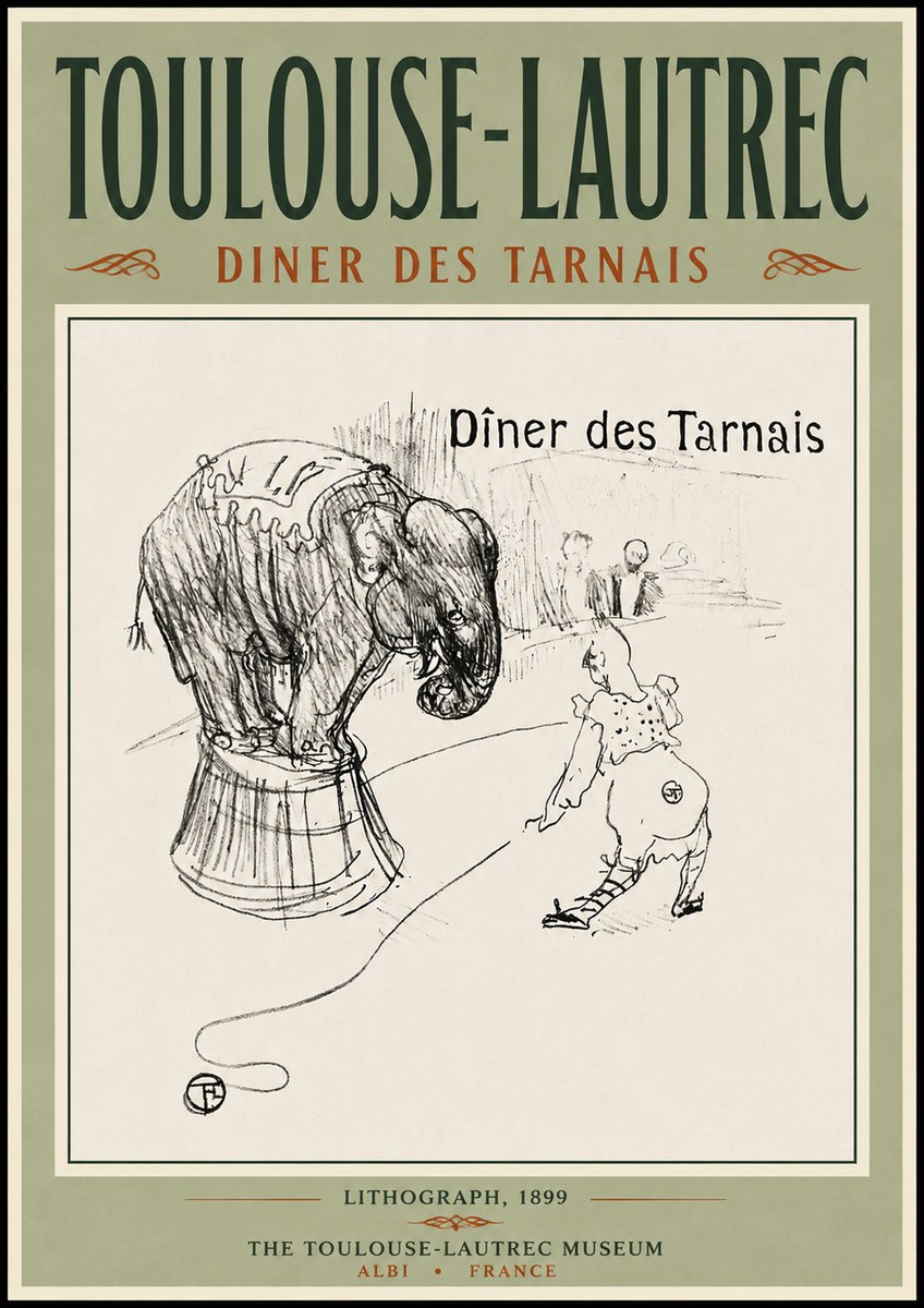 Toulouse-Lautrec Dîner Des Tarnais No5 - Affiche
