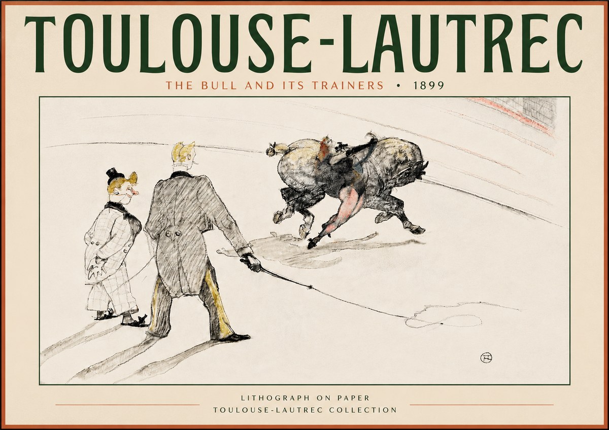 Toulouse-Lautrec The Bull and Its Trainers No4 - Affiche
