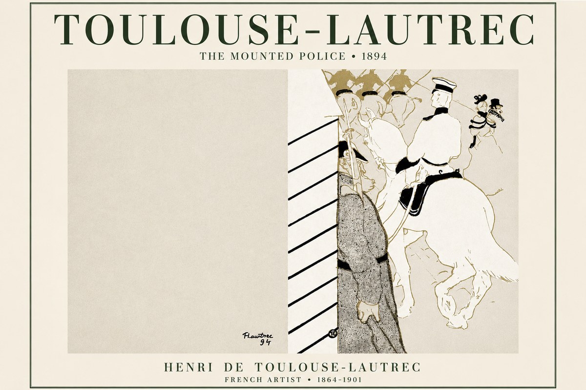 Toulouse-Lautrec The Mounted Police No3 - Affiche