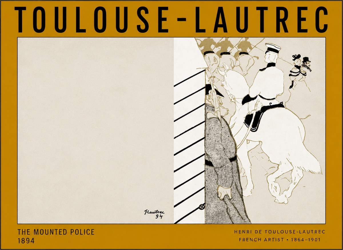 Toulouse-Lautrec The Mounted Police No4 - Affiche