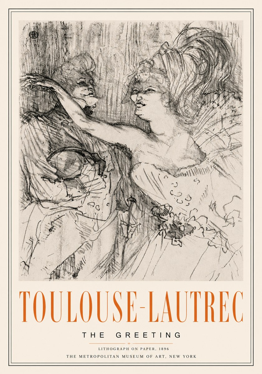 Toulouse-Lautrec The Greeting No6 - Affiche