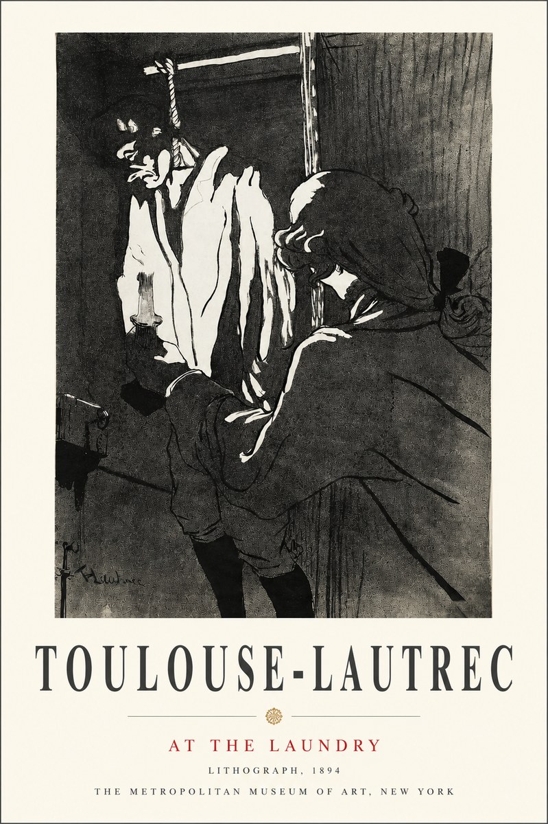Toulouse-Lautrec At the Laundry No3 - Affiche