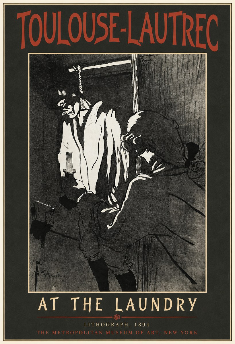 Toulouse-Lautrec At the Laundry No4 - Affiche