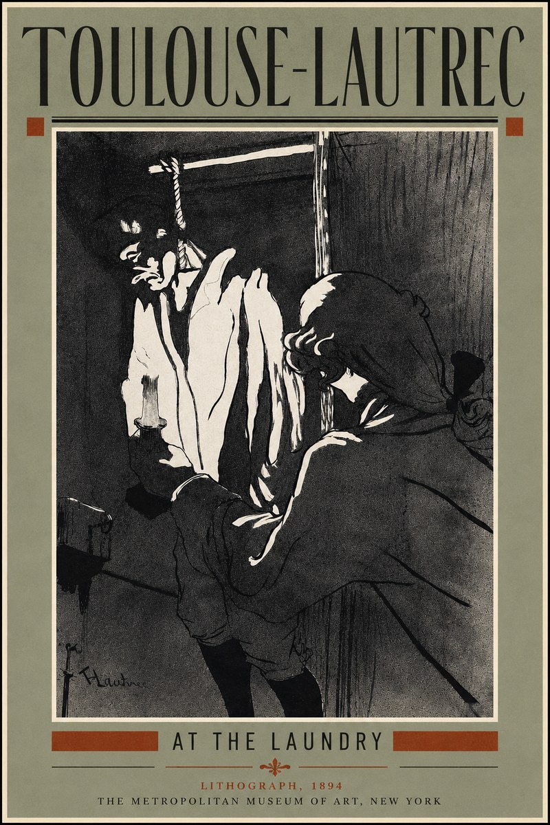 Toulouse-Lautrec At the Laundry No5 - Affiche