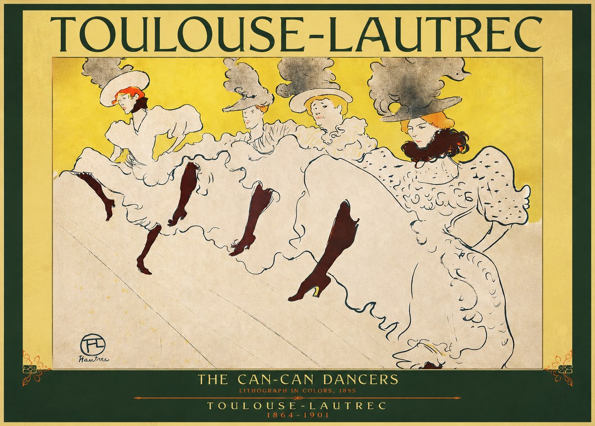 Toulouse-Lautrec The Can-can Dancers No2 - Affiche