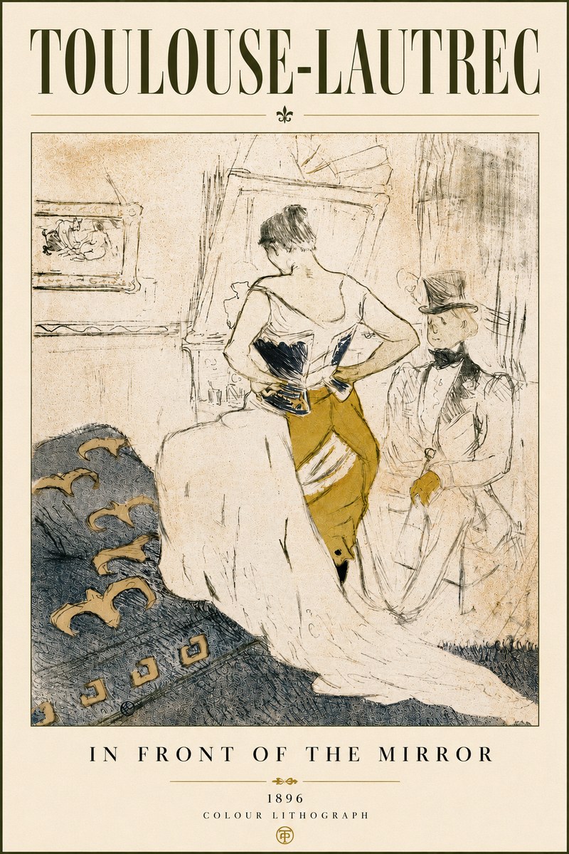 Toulouse-Lautrec In Front of the Mirror No4 - Affiche