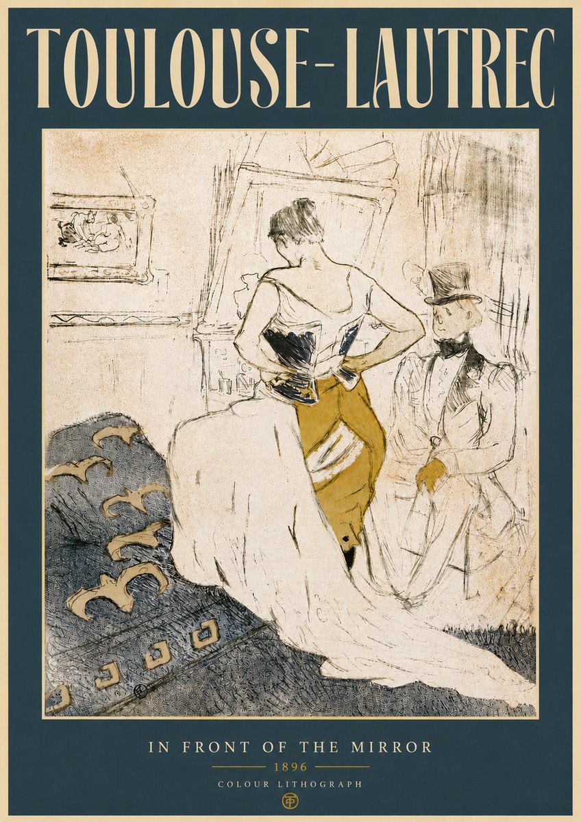 Toulouse-Lautrec In Front of the Mirror No5 - Affiche