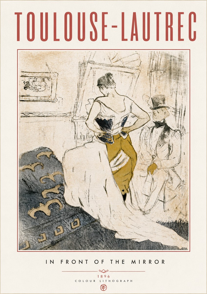 Toulouse-Lautrec In Front of the Mirror No6 - Affiche