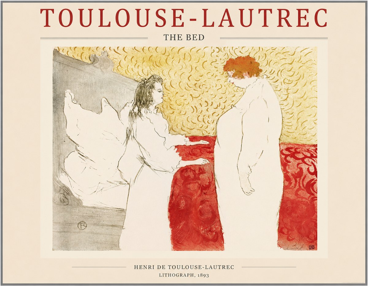 Toulouse-Lautrec The Bed No1 - Affiche