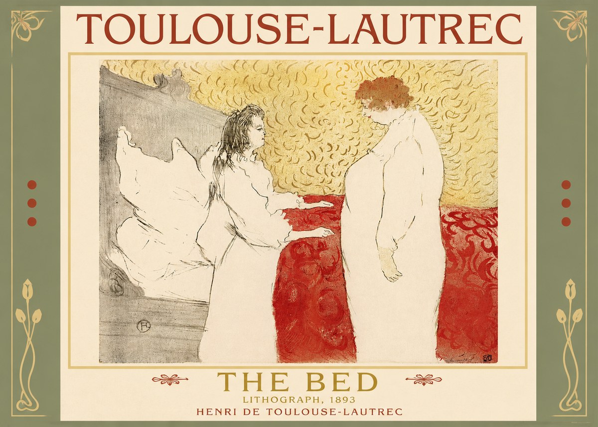 Toulouse-Lautrec The Bed No2 - Affiche