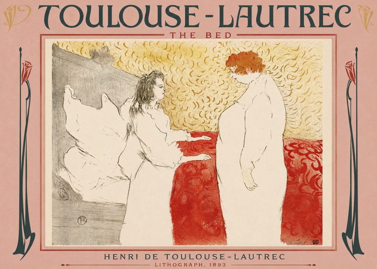 Toulouse-Lautrec The Bed No3 - Affiche