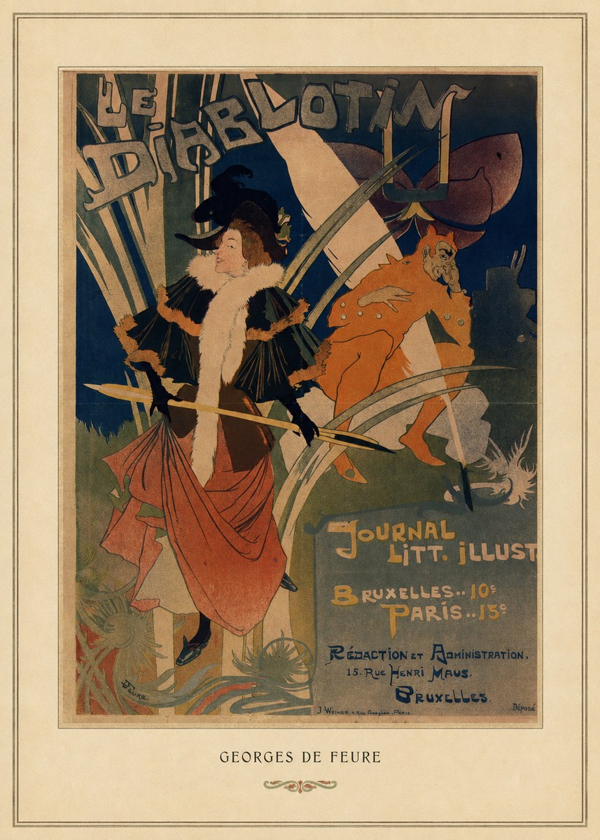 Georges de Feure Le Diablotin I No4 - Affiche
