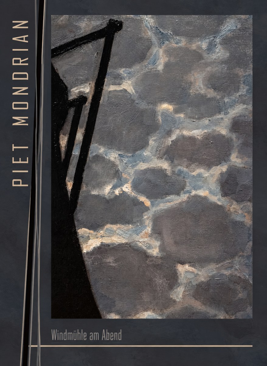 Piet Mondrian Windmühle Am Abend I No3 - Affiche