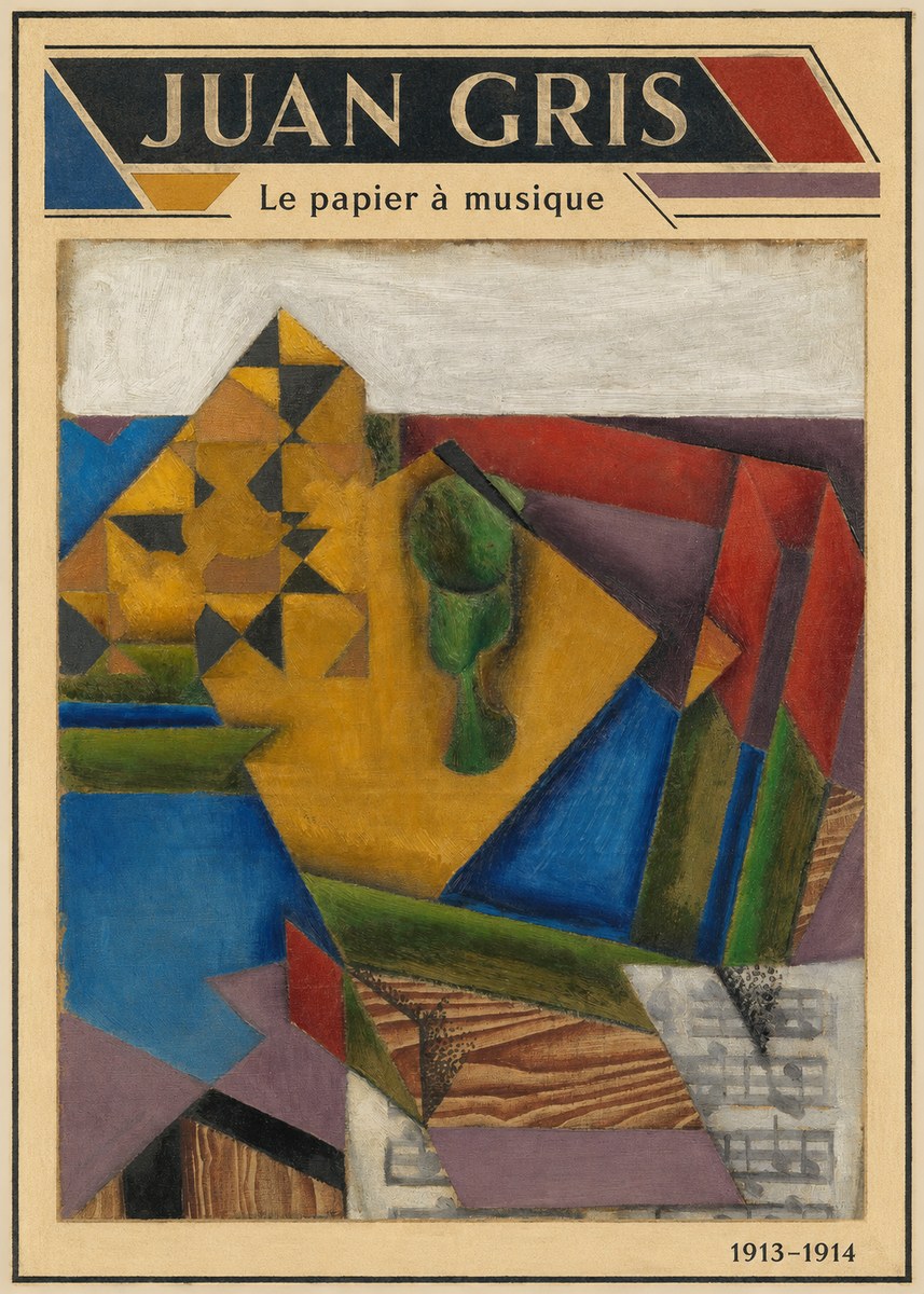 Juan Gris Le Papier À Musique No3 - Affiche