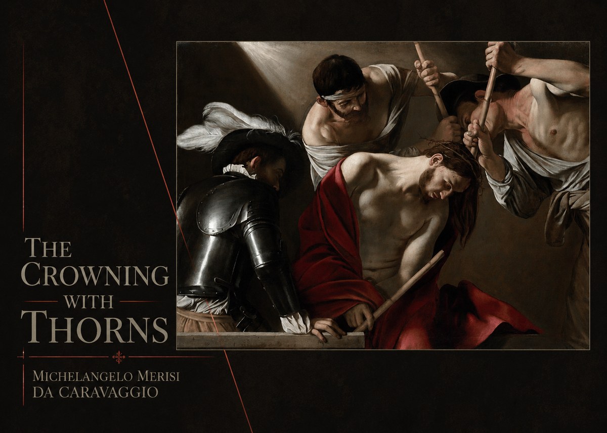 Michelangelo Merisi da Caravaggio The Crowning with Thorns I No2 - Affiche
