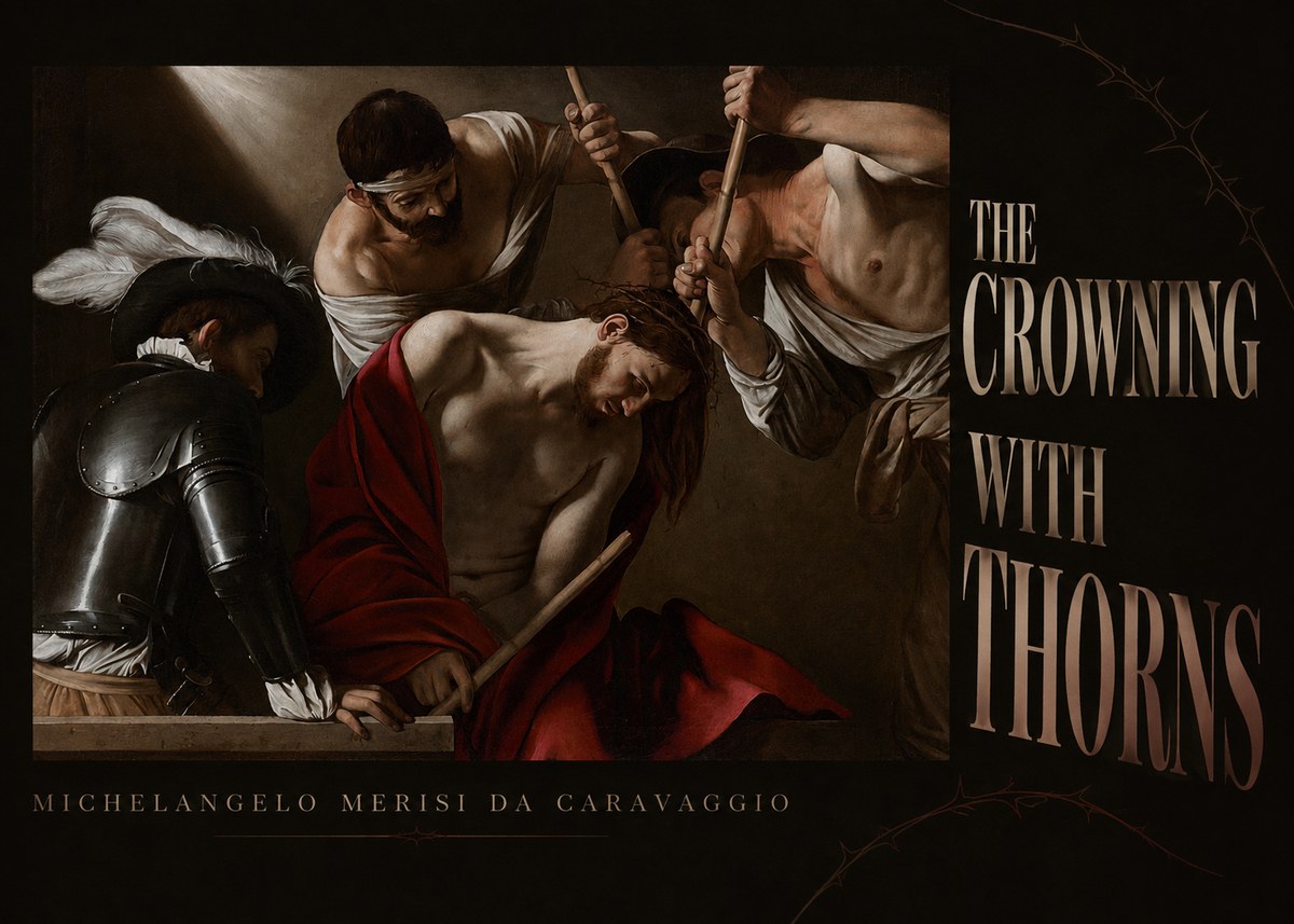 Michelangelo Merisi da Caravaggio The Crowning with Thorns I No5 - Affiche
