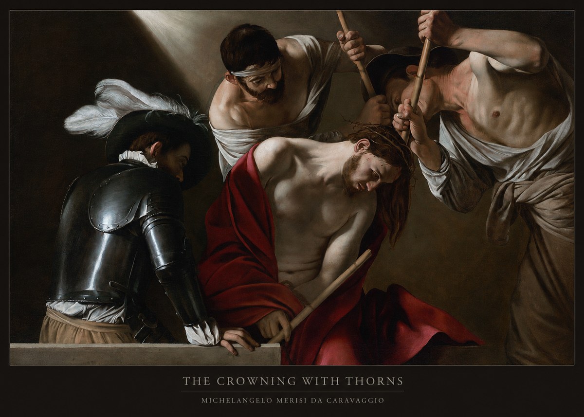 Michelangelo Merisi da Caravaggio The Crowning with Thorns I No6 - Affiche