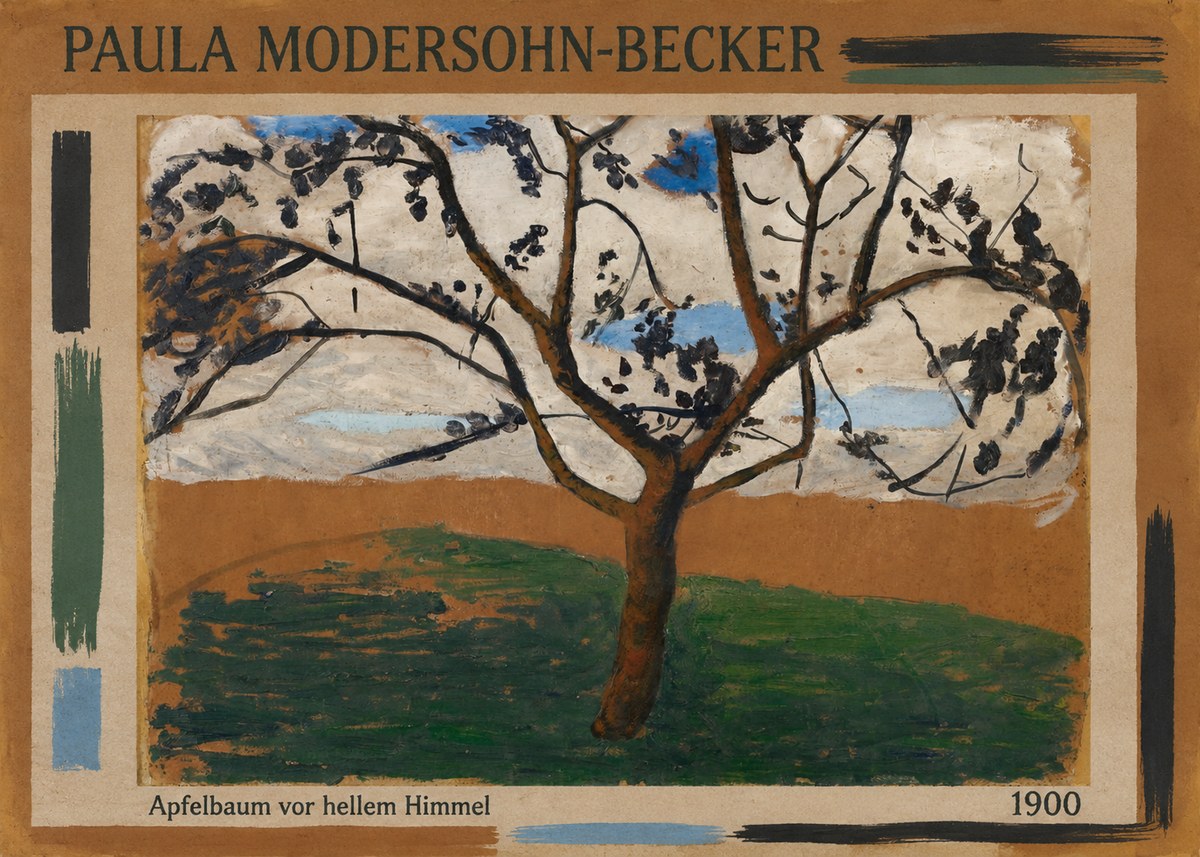 Paula Modersohn-Becker Apfelbaum Vor Hellem Himmel No2 - Affiche