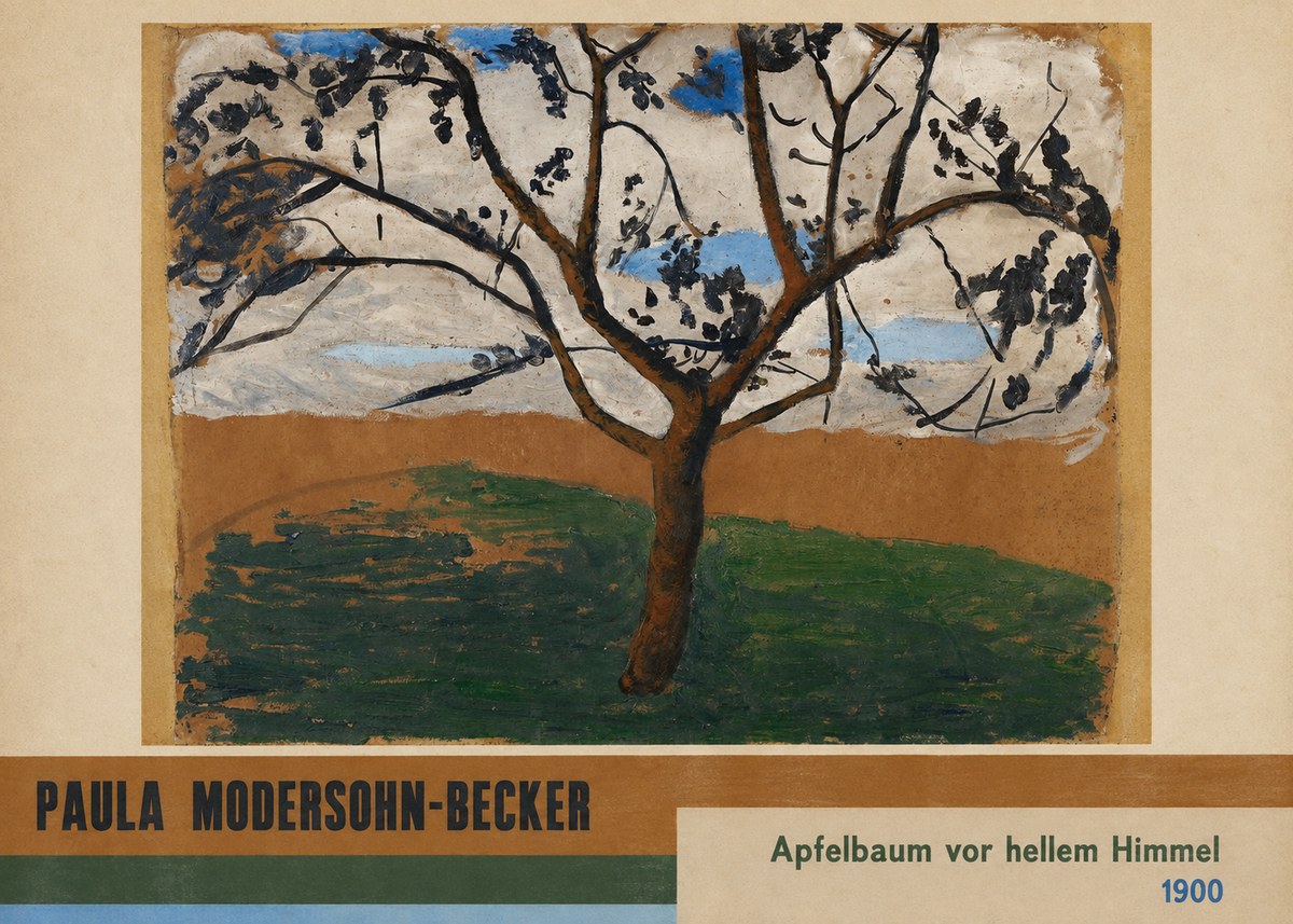 Paula Modersohn-Becker Apfelbaum Vor Hellem Himmel No4 - Affiche