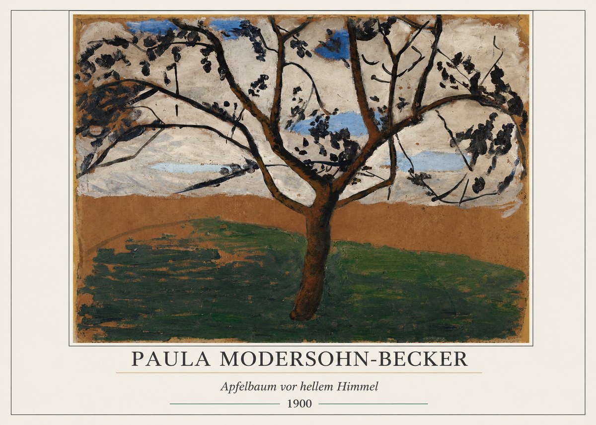Paula Modersohn-Becker Apfelbaum Vor Hellem Himmel No5 - Affiche