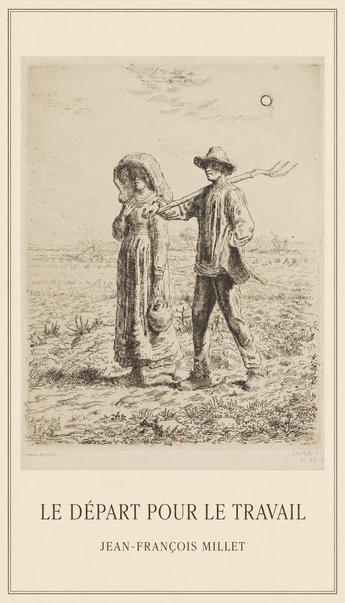 Jean-François Millet Le Départ Pour Le Travail II No1 - Affiche